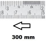 HORIZONTAL FLEXIBLE RULE CLASS II RIGHT TO LEFT 300 MM SECTION 30x1 MM<BR>REF : RGH96-D2300E1I0
